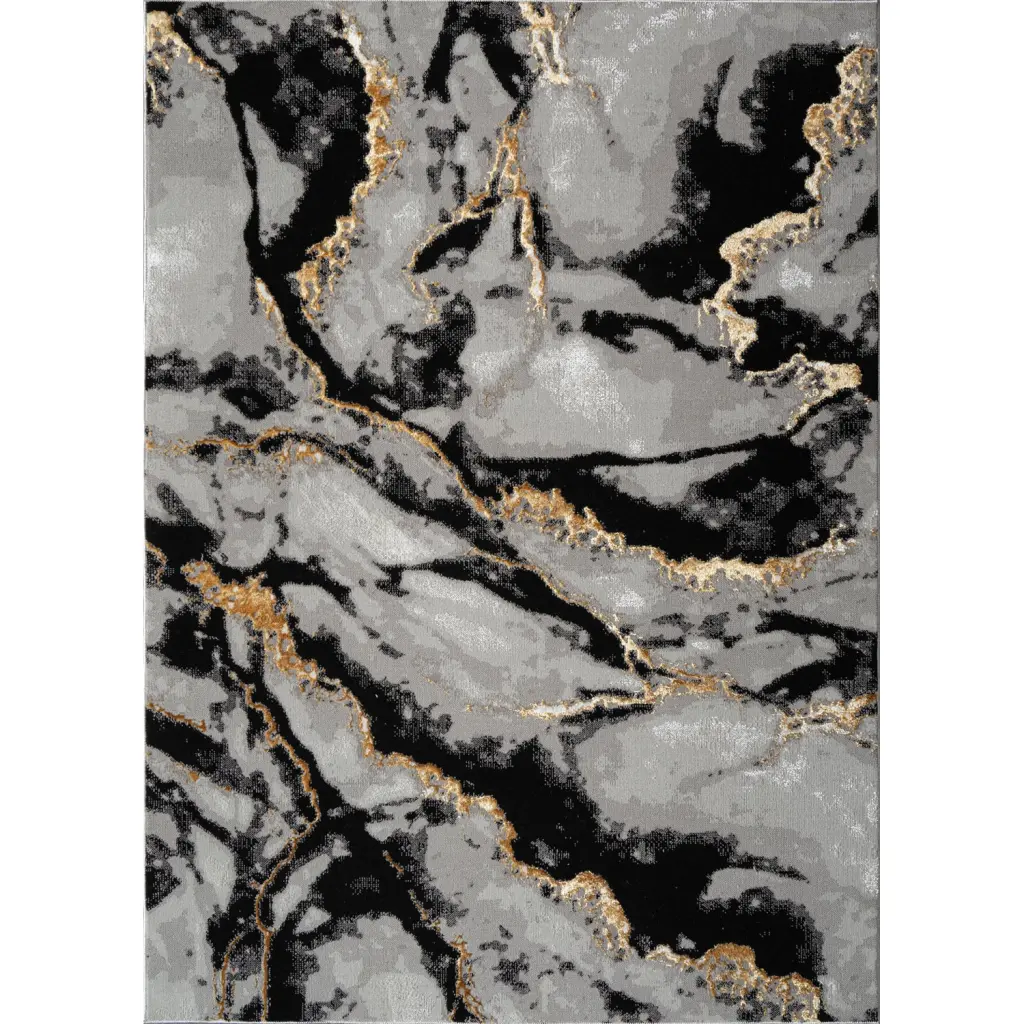 Tali Premium Area Rug Grey and Black Abstract Design Multicolor furnings