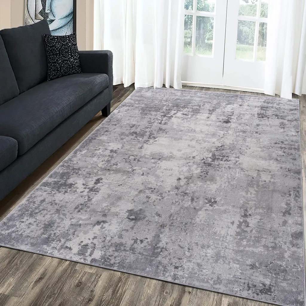 5x7 Light Grey Abstract Non Shedding Area Rug Living Room Bedroom Dining naar rug