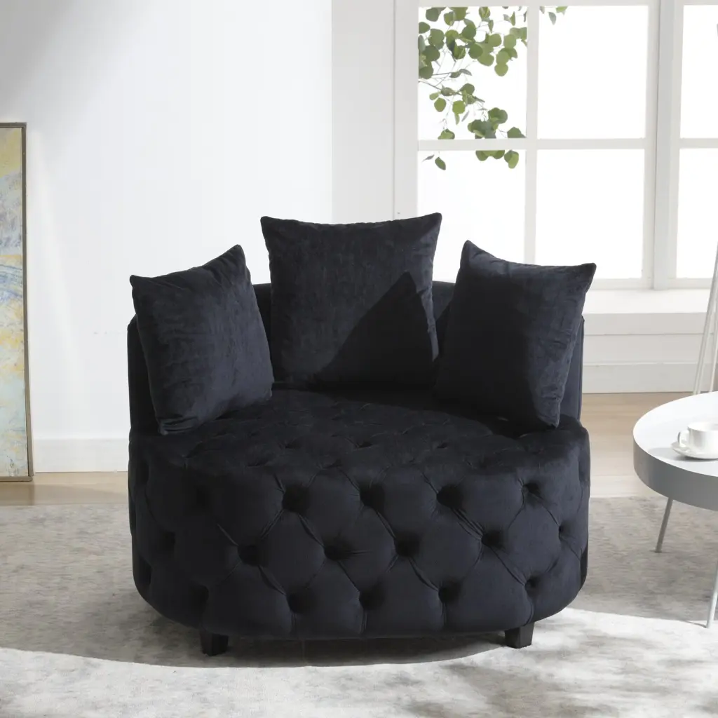 40.6 Inches Wide Timelessal Barrel Accent Chair Living Room a-a furniture