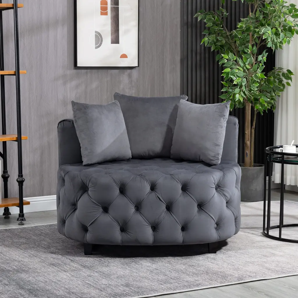 Accent Chair Timelessal Barrel Chair Living Room Modern Leisure Chair a-a furniture
