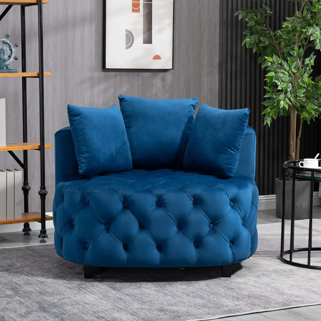 Timeless Barrel Accent Chair Modern Living Room Leisure Sofa Chair a-a furniture