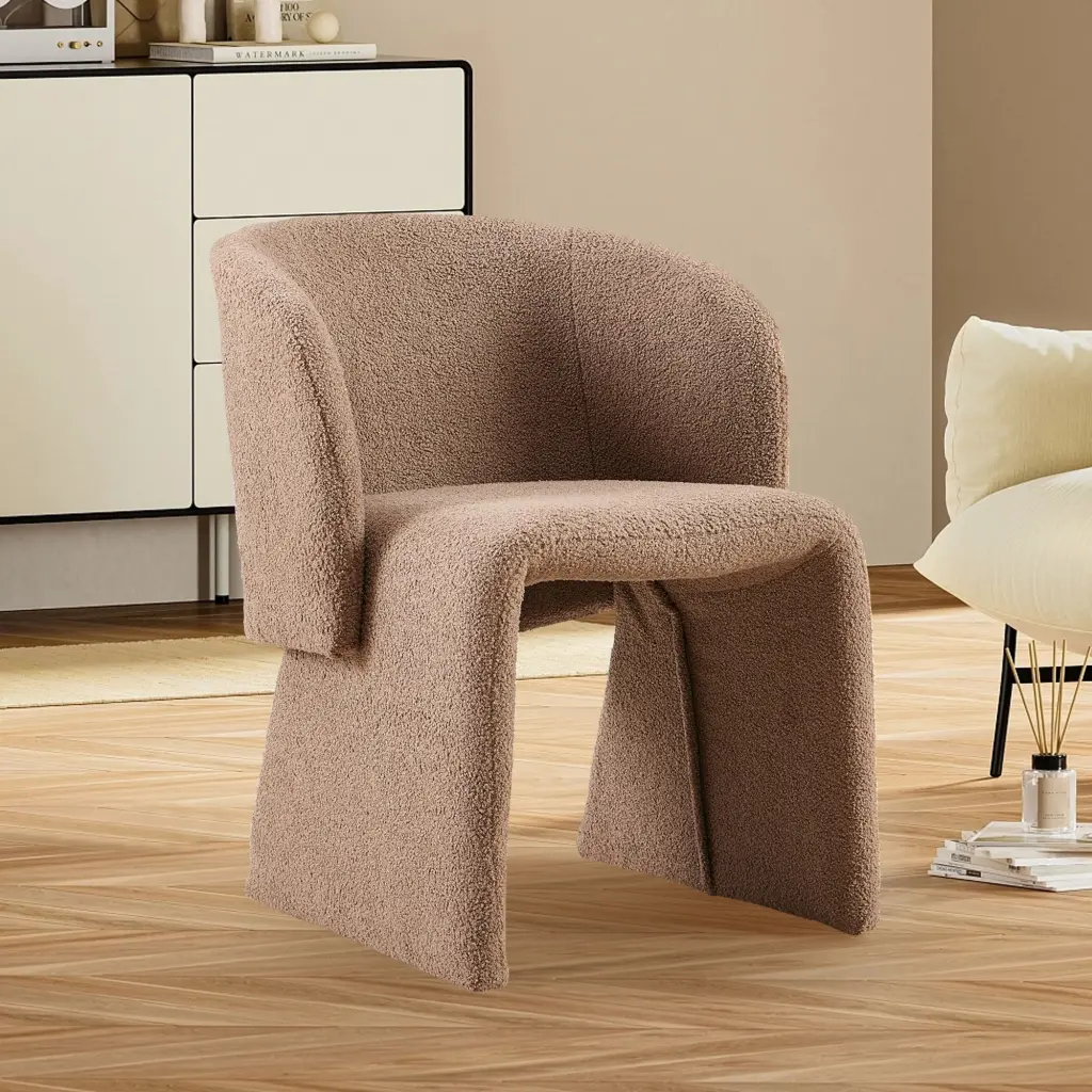 Modern Accent Chair Brown Single Sofa Chair Upholstered Side Chair bn smart home w1164
