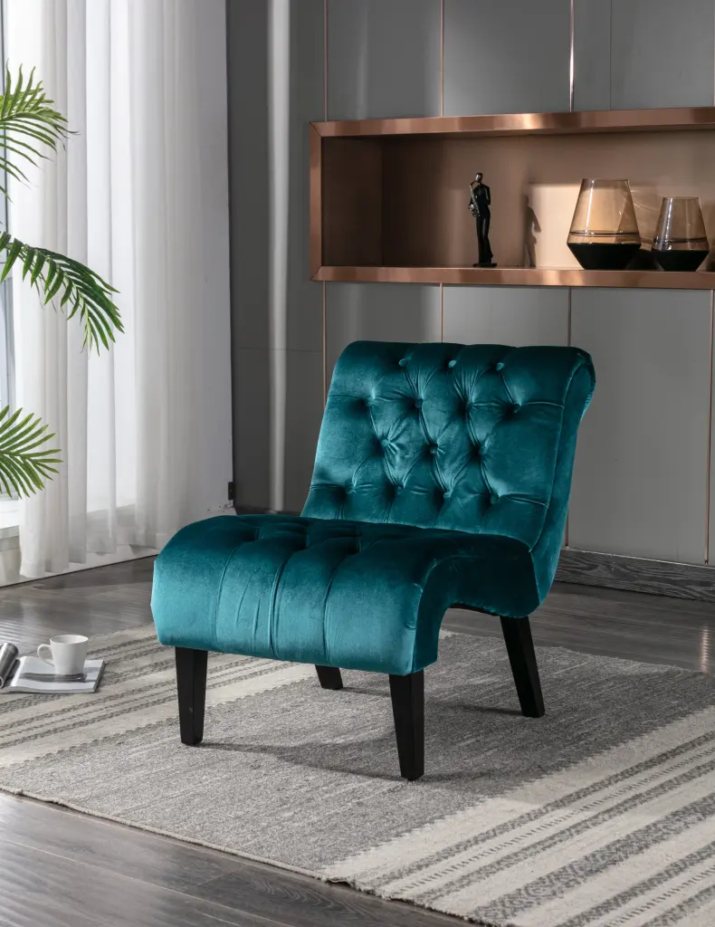 Coolmore Modern Velvet Armless Accent Living Room Chair Leisure Chair coolmore w-395
