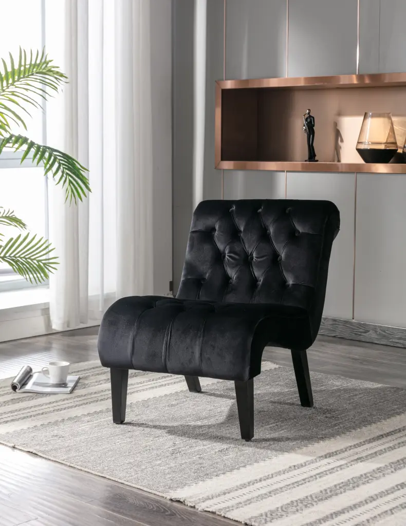 Coolmore Modern Velvet Armless Accent Living Room Chair Leisure Chair coolmore w-395