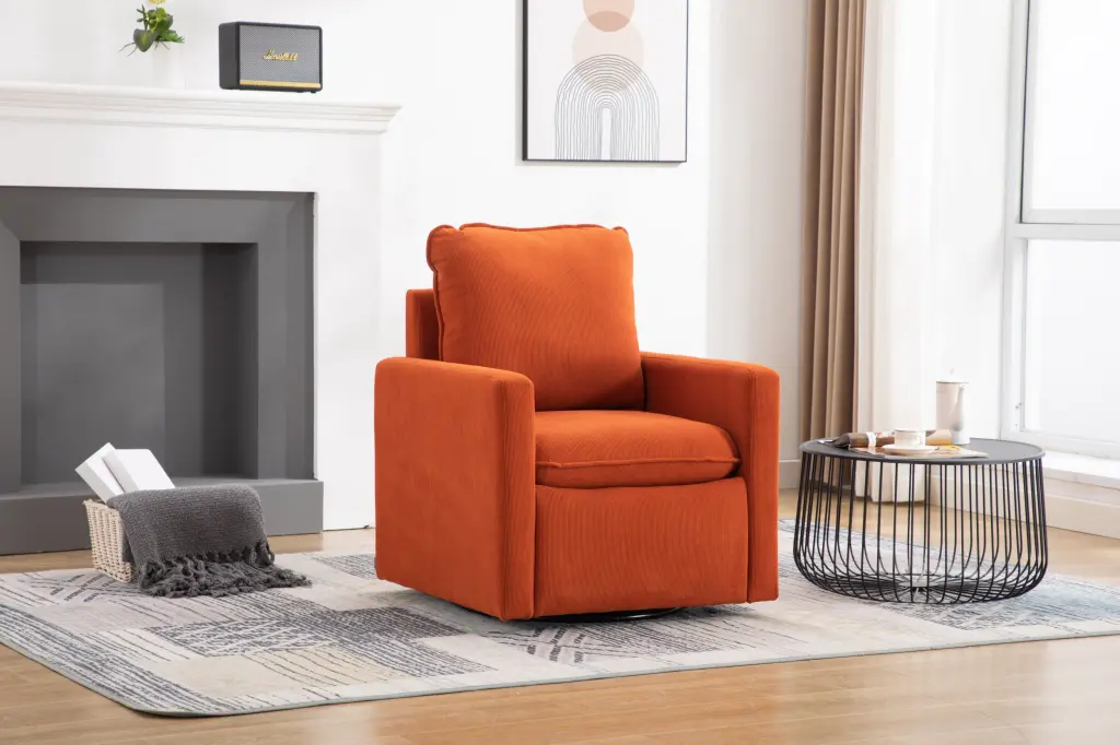 Coolmore Swivel Barrel Chair Comfy Round Accent Sofa Chair Living Room coolmore w-395