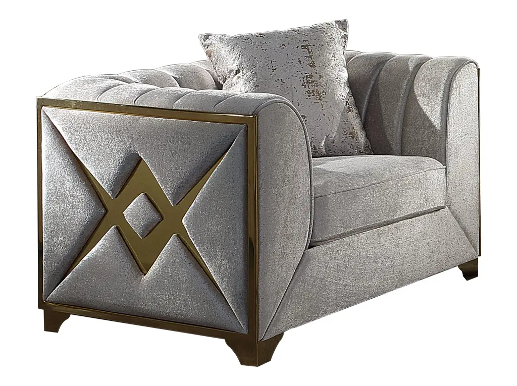 Velencia Modern Style Chair Cream Cream Primary Living Space galaxy home furnishings