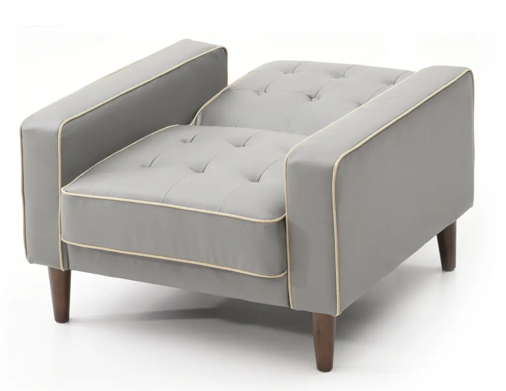 Andrews G832A C Chair Bed Gray Foam PU Upholstered Accent Chair glory furniture