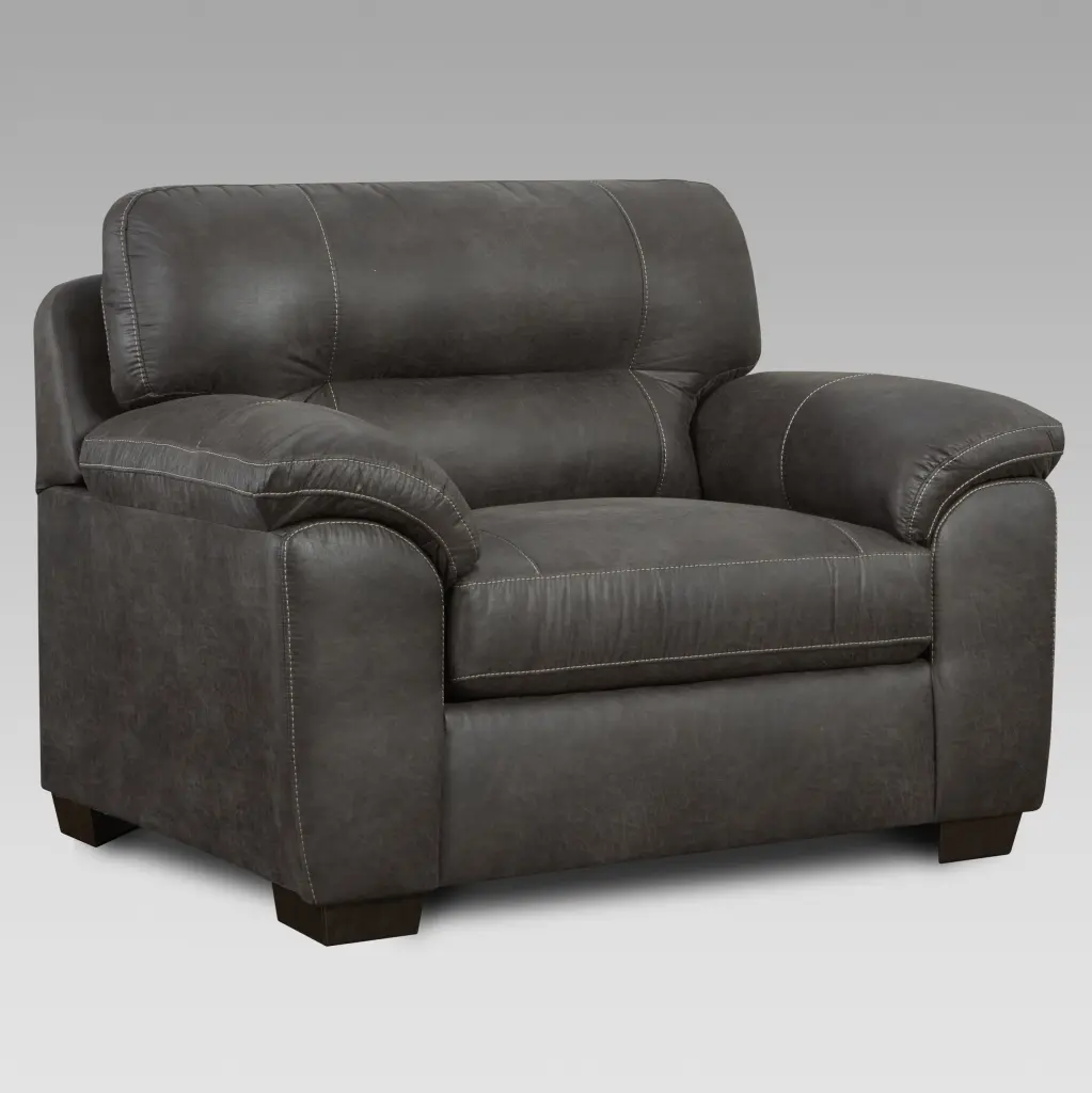 Tirana Contemporary Fabric Pillow Top Arm Chair Sequoia Ash Brown hz