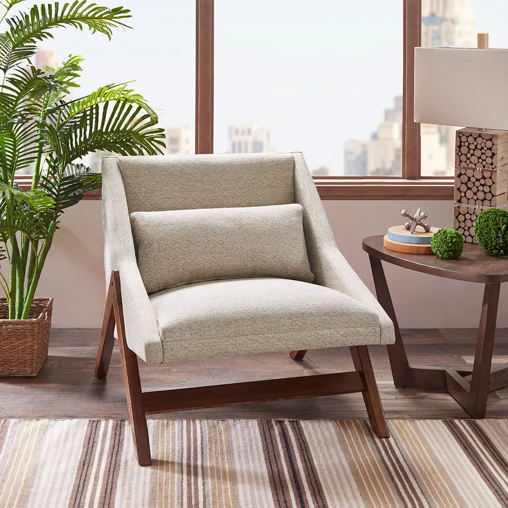 Accent Chair Brown Polyester Living Room Chair jla