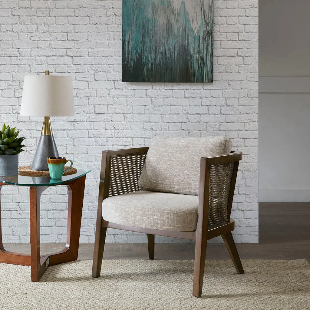 Accent Chair Camel Polyester Upholstered Living Room Chair jla
