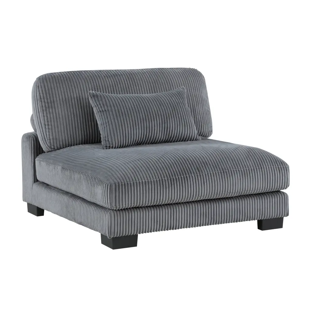 1Pc Modern Living Room Furniture Modular Armless Chair Plush Gray Cord Upholstered Chair kanepe
