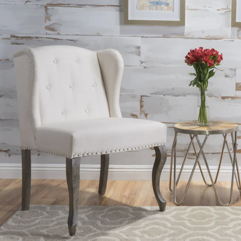 KD Single Chair Beige Fabric Comfortable Living Room Seating nh-cloudhouse