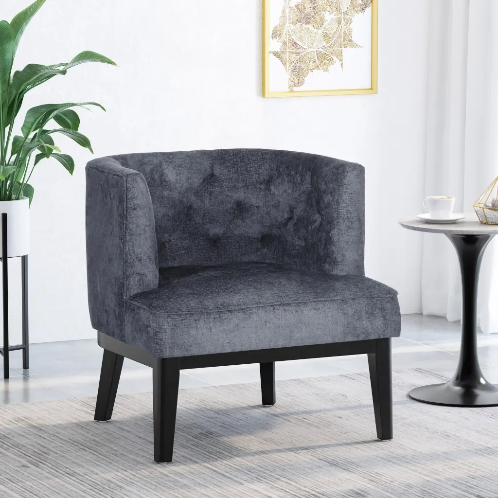 Accent Chair Charcoal Fabric Modern Comfortable Living Room Chair nh-comfortcove