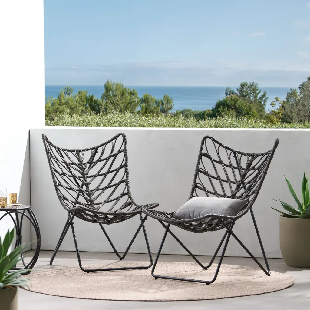 Bryson Chair Gray Rattan nh-gardenpara