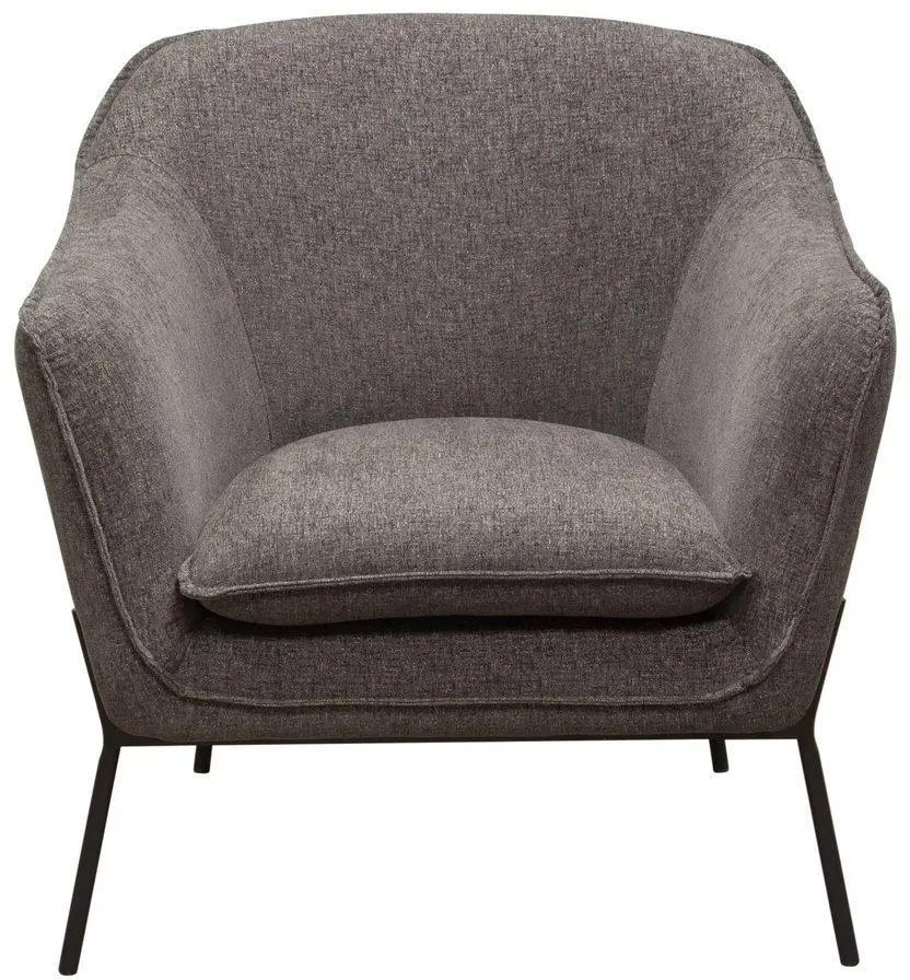 Polyester Upholstered Accent Chair Splayed Metal Legs And Slope Armrest royal hampton