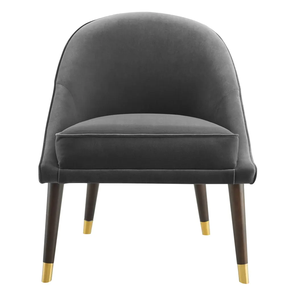 Avalon Velvet Accent Chair Charcoal Dark Gray Faux Leather steve silver furniture