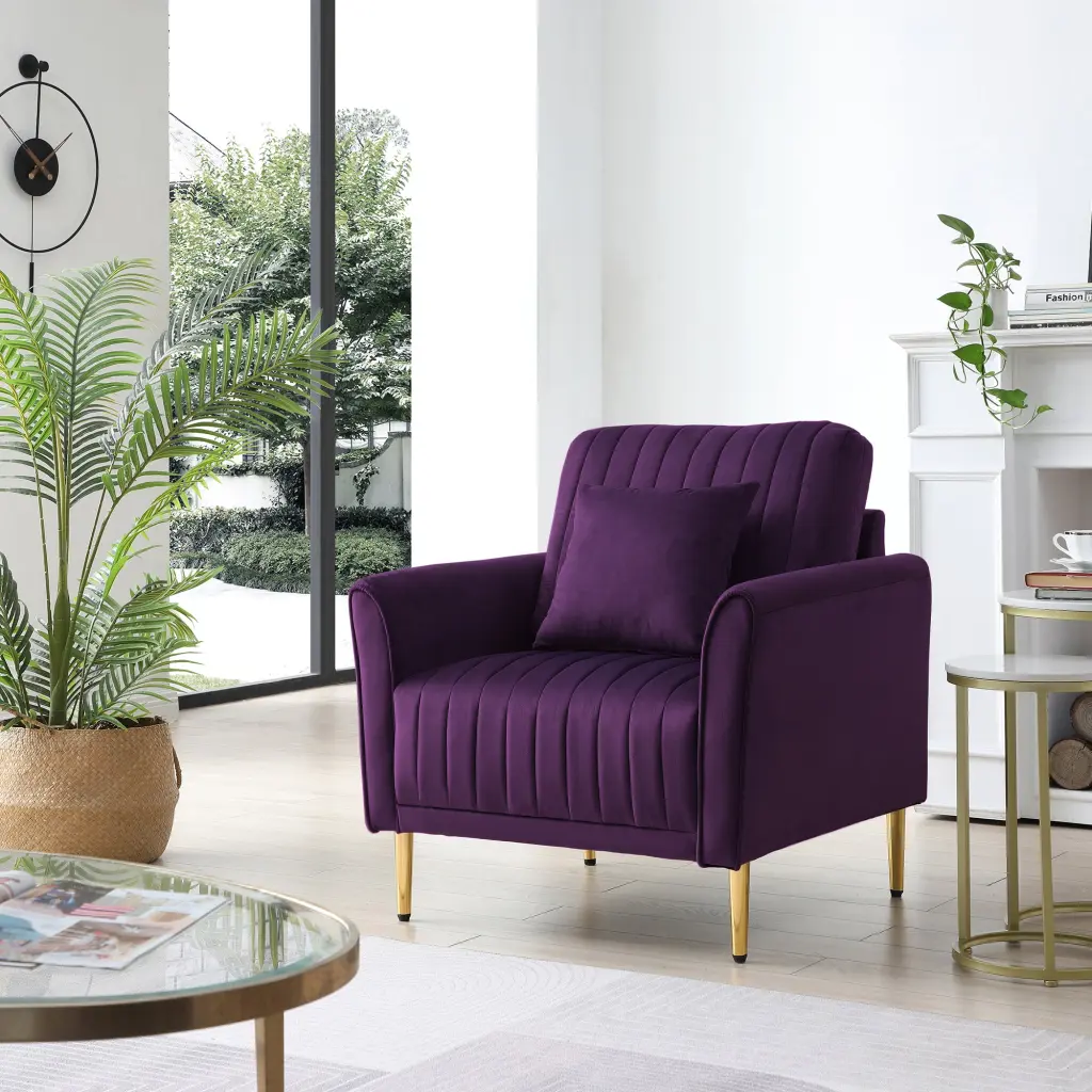 Modern Soft Velvet Accent Chair Living Room Chair Bedroom Chair Home Comfortable Lounge Seating ui furniture