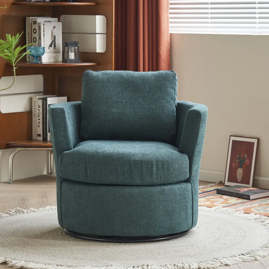 Swivel Barrel Chair Comfy Round Accent Sofa Chair Living Room 36 Inches xr-1361