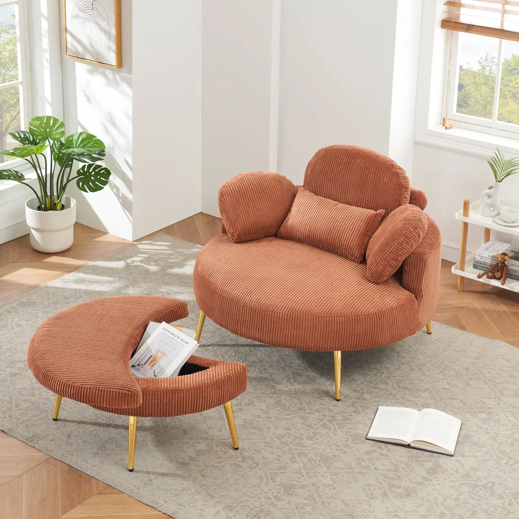 3206 Cozy Seating Suitable Small Apartment Bedroom Space Compact Comfortable Chair ylf fff