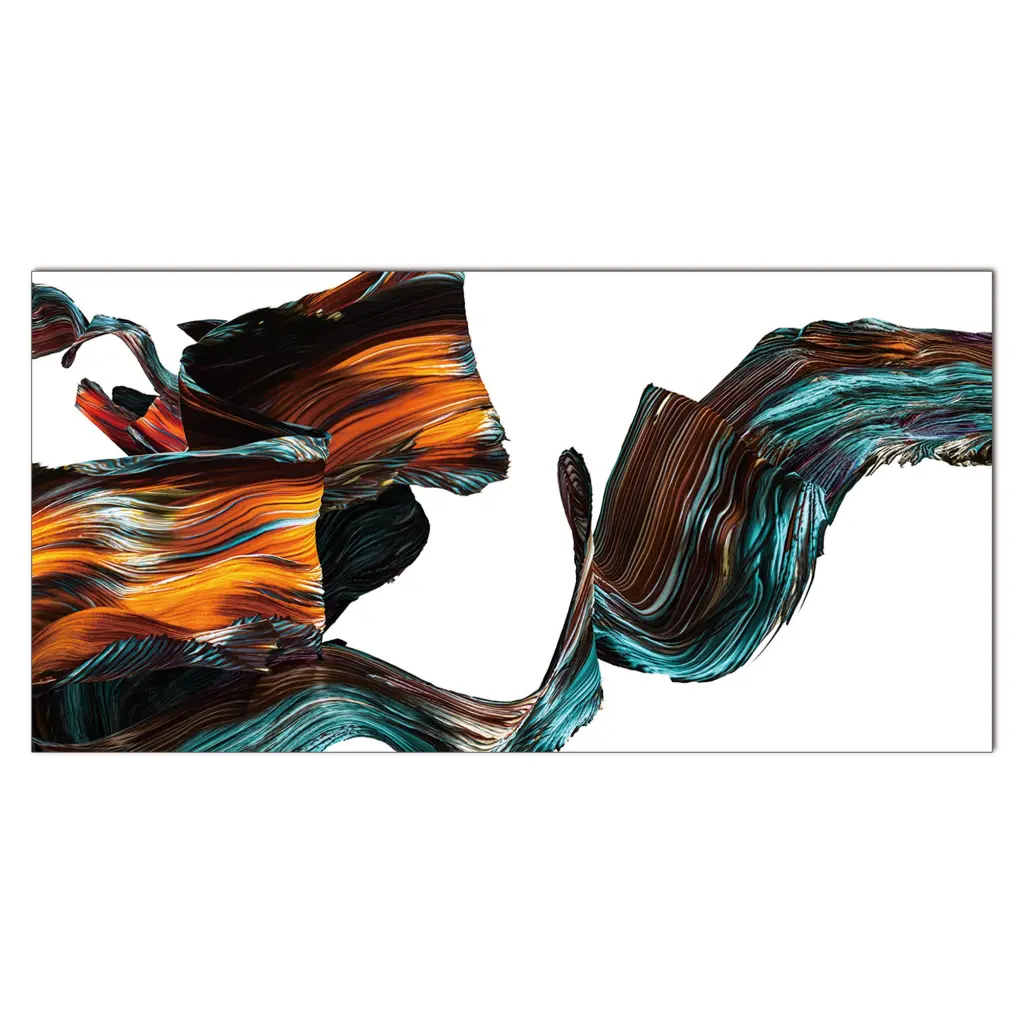 Oppidan Home Abstract Ribbon Acrylic Wall Art 32H X 48W Multicolor furnings