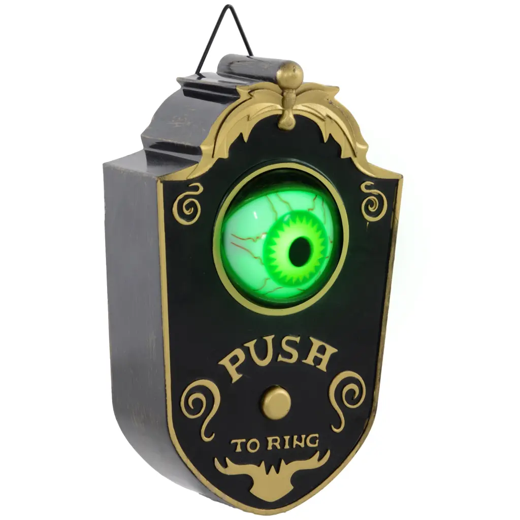 7.1 Inch Halloween Animatronic Doorbell Simulation Sound aosom business