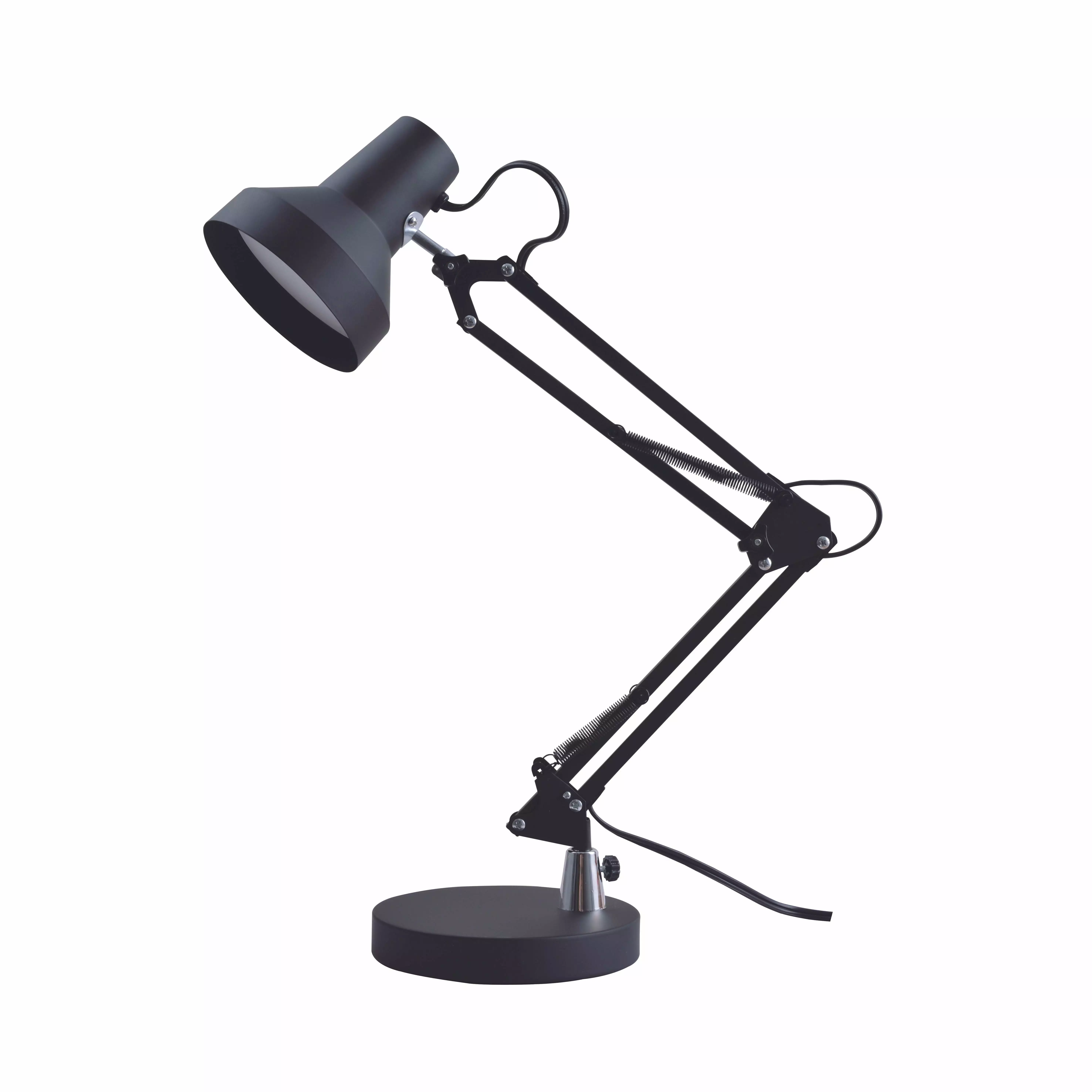 Home Decorative Mainstays LED Architect Desk Lamp Black Metal Powder Coating Finish All Ages