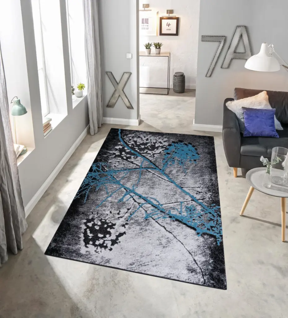 Jersey Area Rugs Carpets Livingroom 7X10 Area Rugs 2032 Black furnia