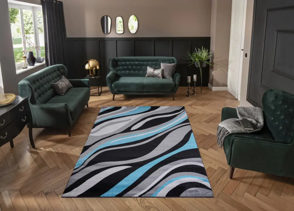 Jersey Area Rugs Carpets Livingroom 7X10 Area Rugs 1125 Blue Grey furnia