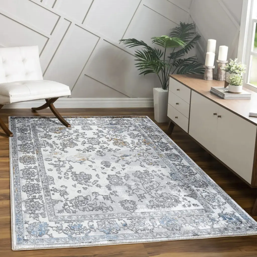Legacy GC Cam8002 Multi 5x7 Ft Area Rug Grey Polyester Living Room Rug icona home decor