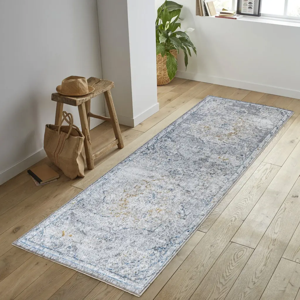 Legacy Gc Cam8003 Multi 2 Ft 7 X 7 Ft Area Rug White Polyester Soft Floor Mat icona home decor