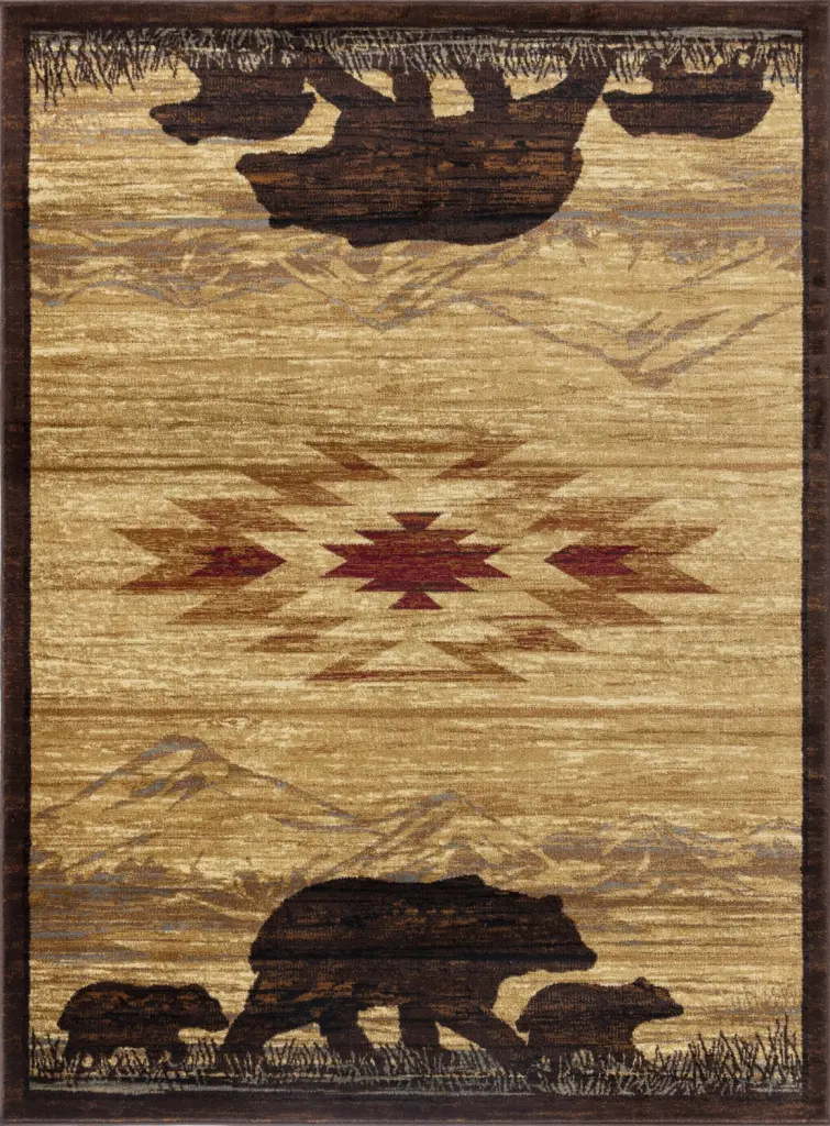 Nature's Nest GC CBL3006 Multi 7 Ft. 10 . X 10 Ft. 3 . Lodge Area Rug icona home decor
