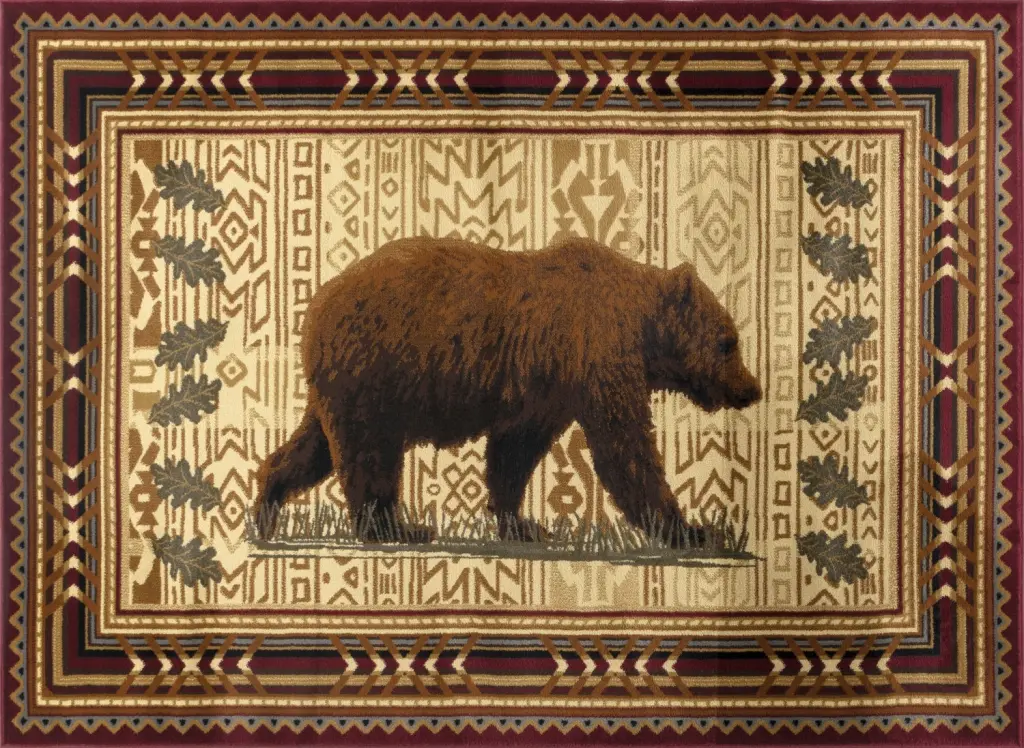 Nature's Nest GC CBL3007 Multi 7 Ft. 10 . X 10 Ft. 3 . Lodge Area Rug icona home decor