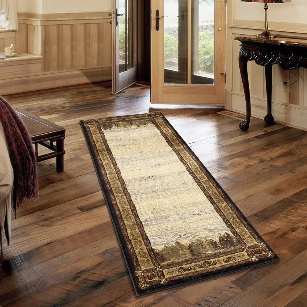 Nature's Nest GC CBL3009 Multi 2 Ft. 7 . X 7 Ft. 3 . Lodge Area Rug icona home decor