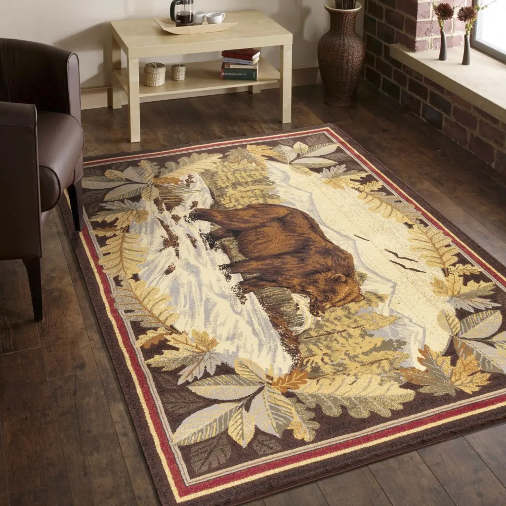 Nature's Nest Lodge Area Rug Multi 5 Ft. 3 . X 7 Ft. 3 . icona home decor
