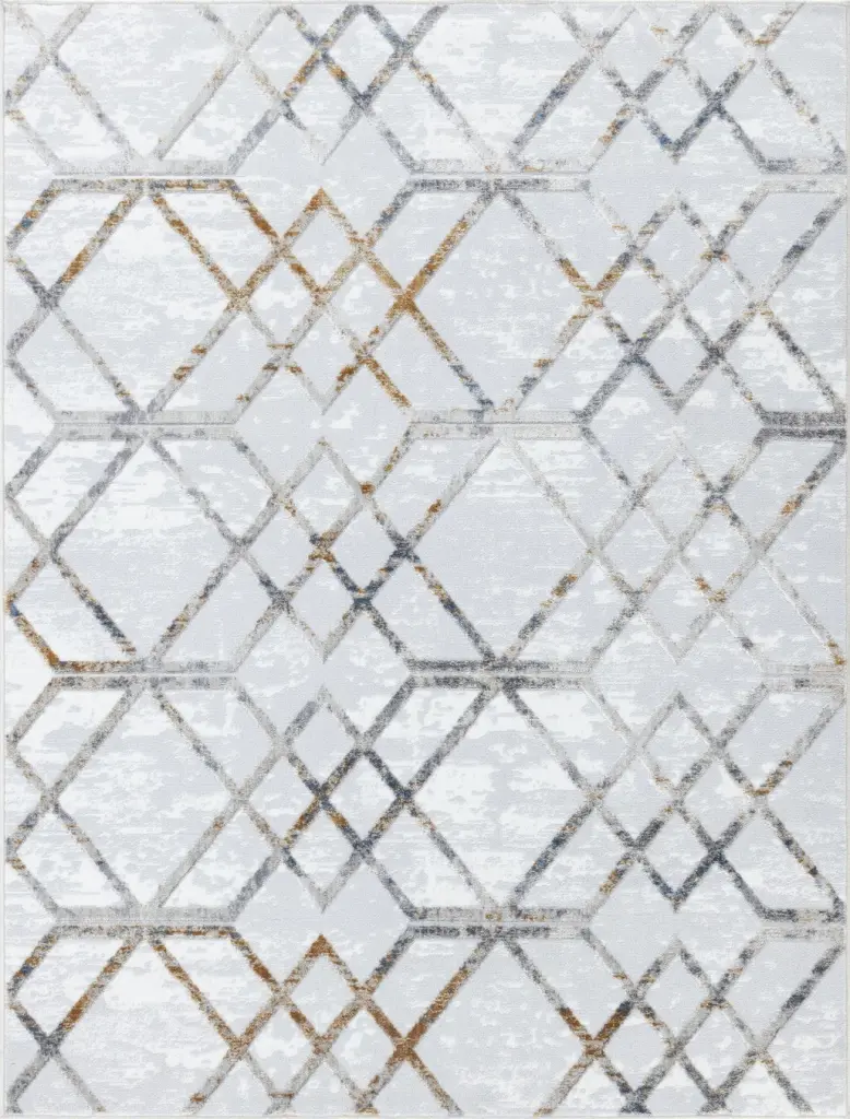 Nova GC SOH9001 Multi 7 Ft. 10 . X 9 Ft. 10 . Area Rug White Polyester Living Room icona home decor