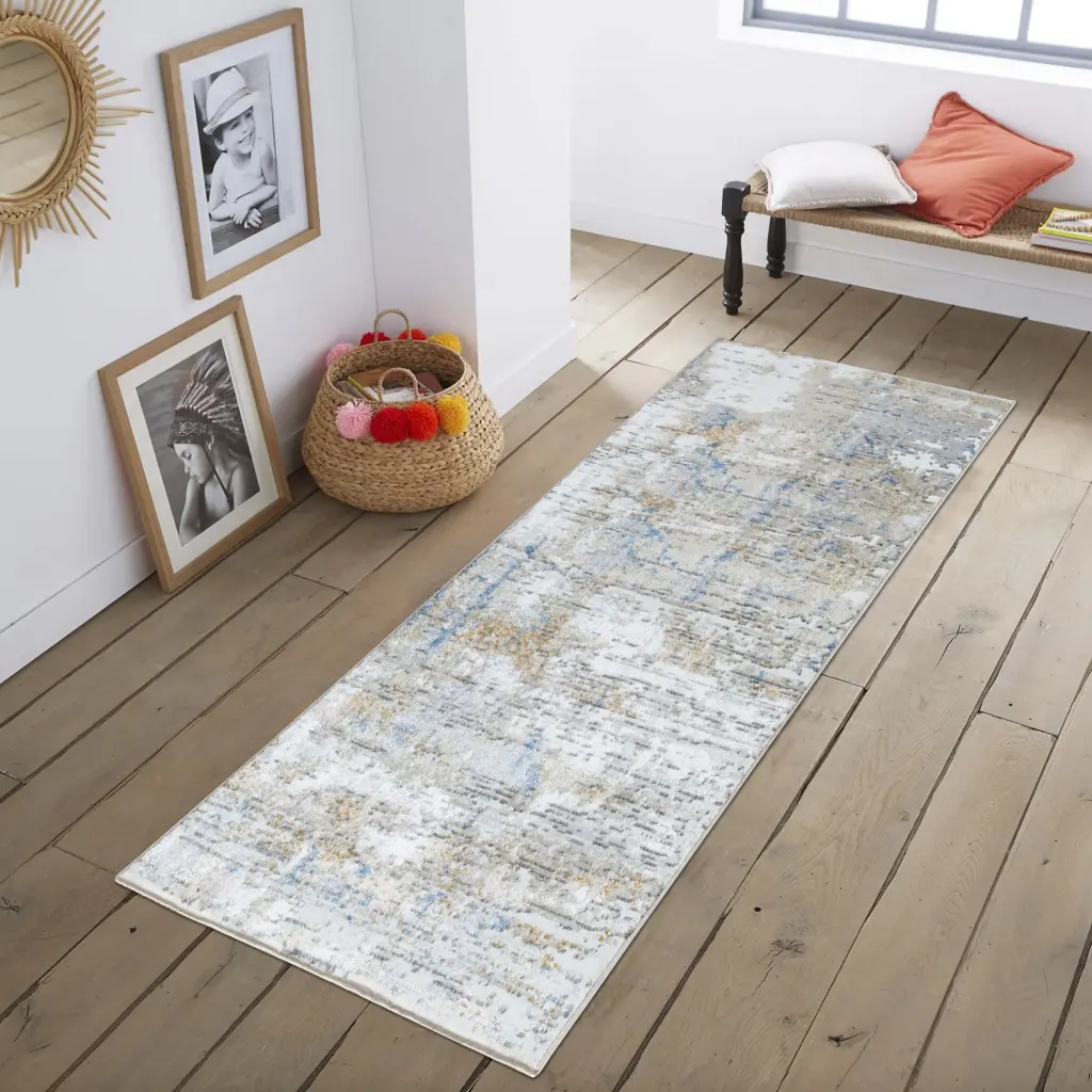 Textures Gc Art2005 Multi 2 Ft. 7 . X 7 Ft. White Polyester Area Rug icona home decor