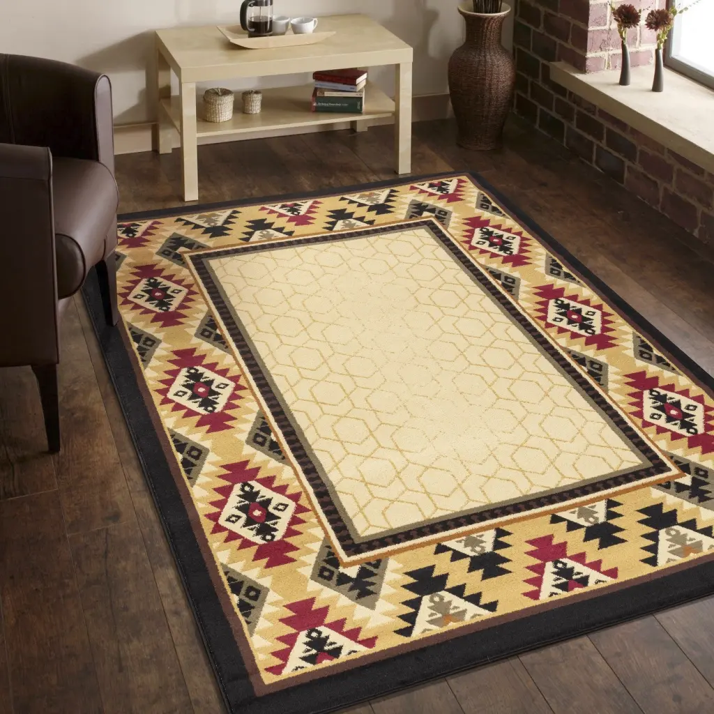 Tribes GC YLS4007 Cream 5x7 Ft Southwest Area Rug Bohemian Style Floor Carpet icona home decor