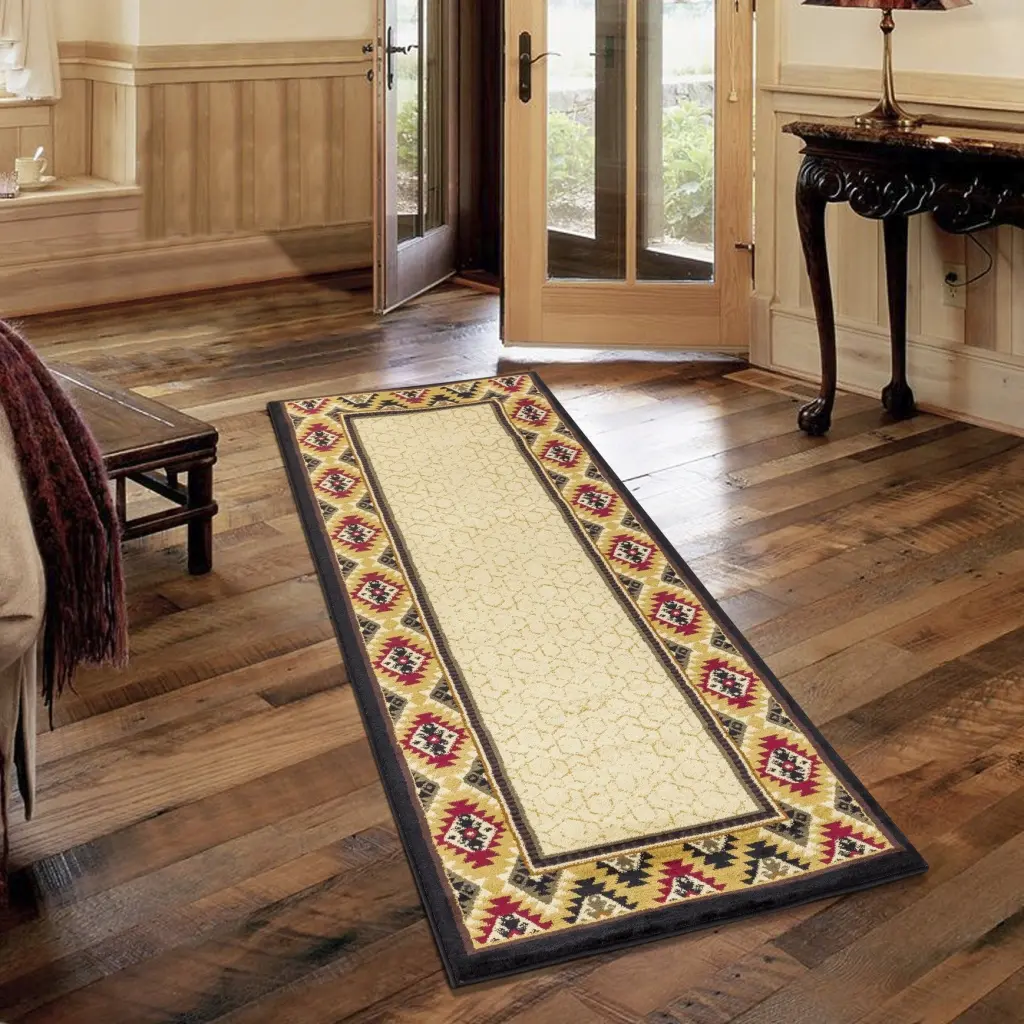 Tribes GC YLS4007 Cream 2 Ft. 7 . X 7 Ft. 3 . Southwest Area Rug icona home decor