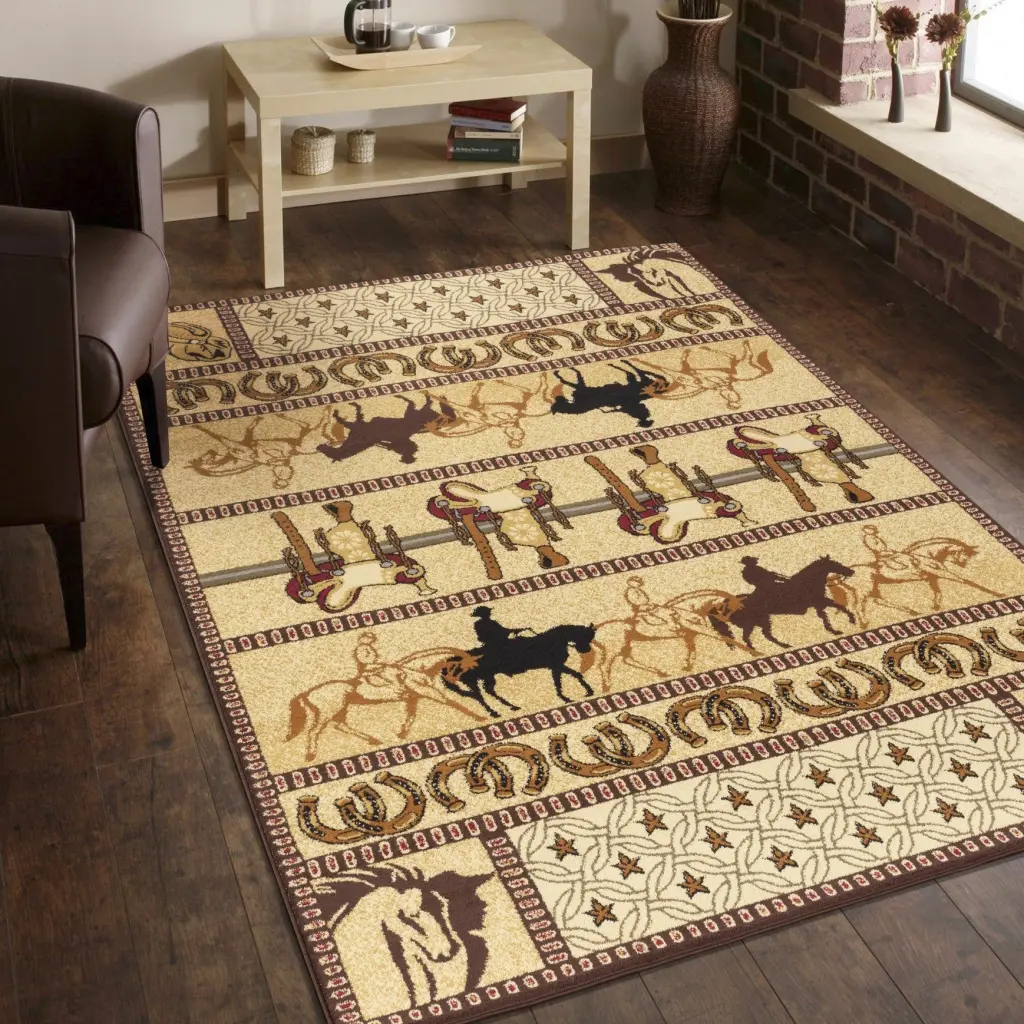 Tribes GC YLS4009 Beige 5 Ft. 3 . X 7 Ft. 3 . Southwest Area Rug icona home decor