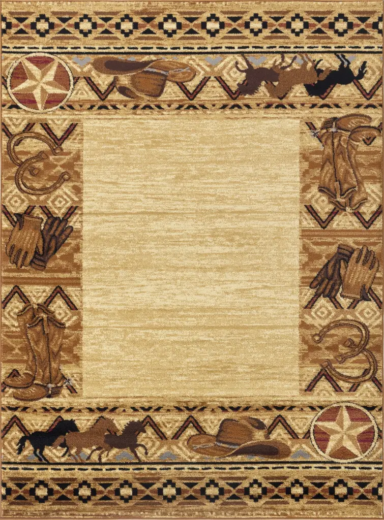 Tribes GC YLS4011 Southwest Area Rug 7 Ft 10 X 10 Ft 3 Beige icona home decor