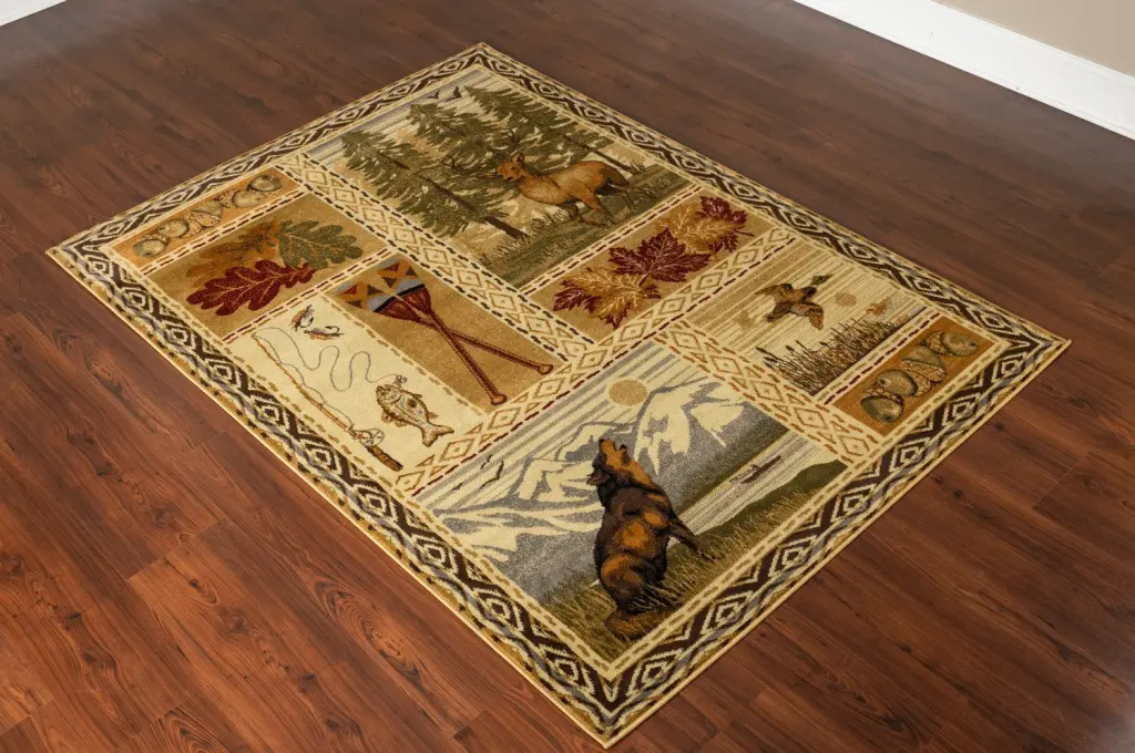 Woodland GC RST5401 Multi 5 Ft. 3 . X 7 Ft. 3 . Lodge Area Rug icona home decor