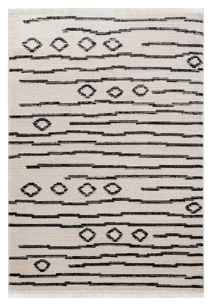 Contemporary Geometric Textured High Low Cut Pile 9'2 X 12'4 Rectangle Rug kaleen