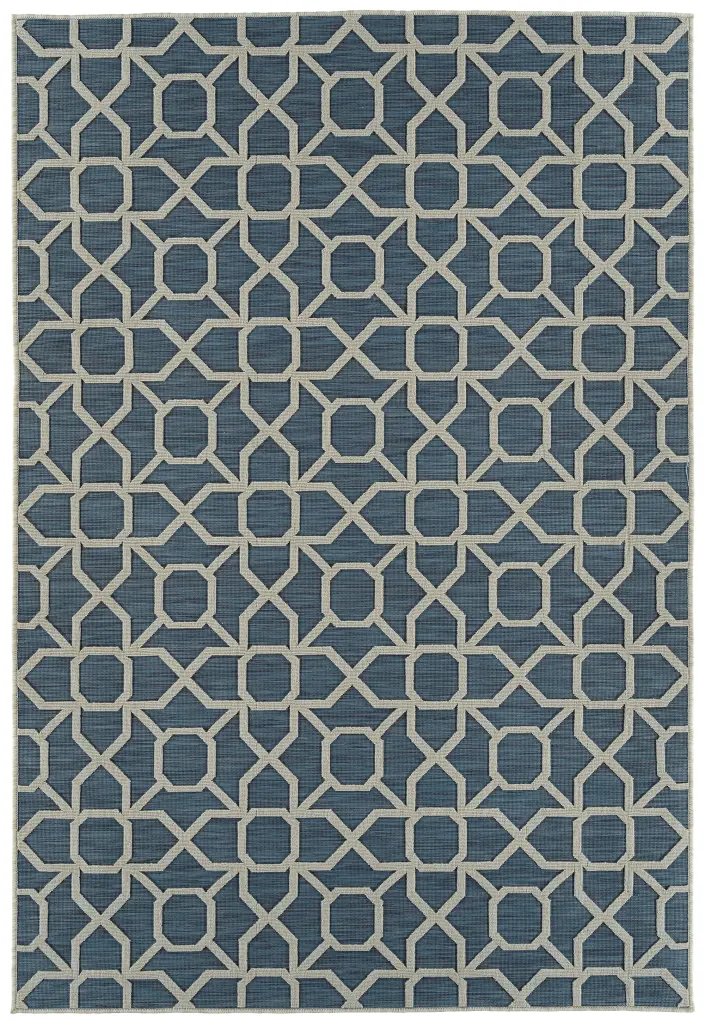 Contemporary Transitional Geometric Textured High Low Cut Loop Area Rug kaleen