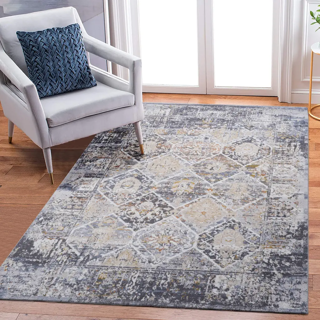 6X9 Multi Traditional Non Shedding Area Rug Living Room Bedroom Dining Home Office naar rug