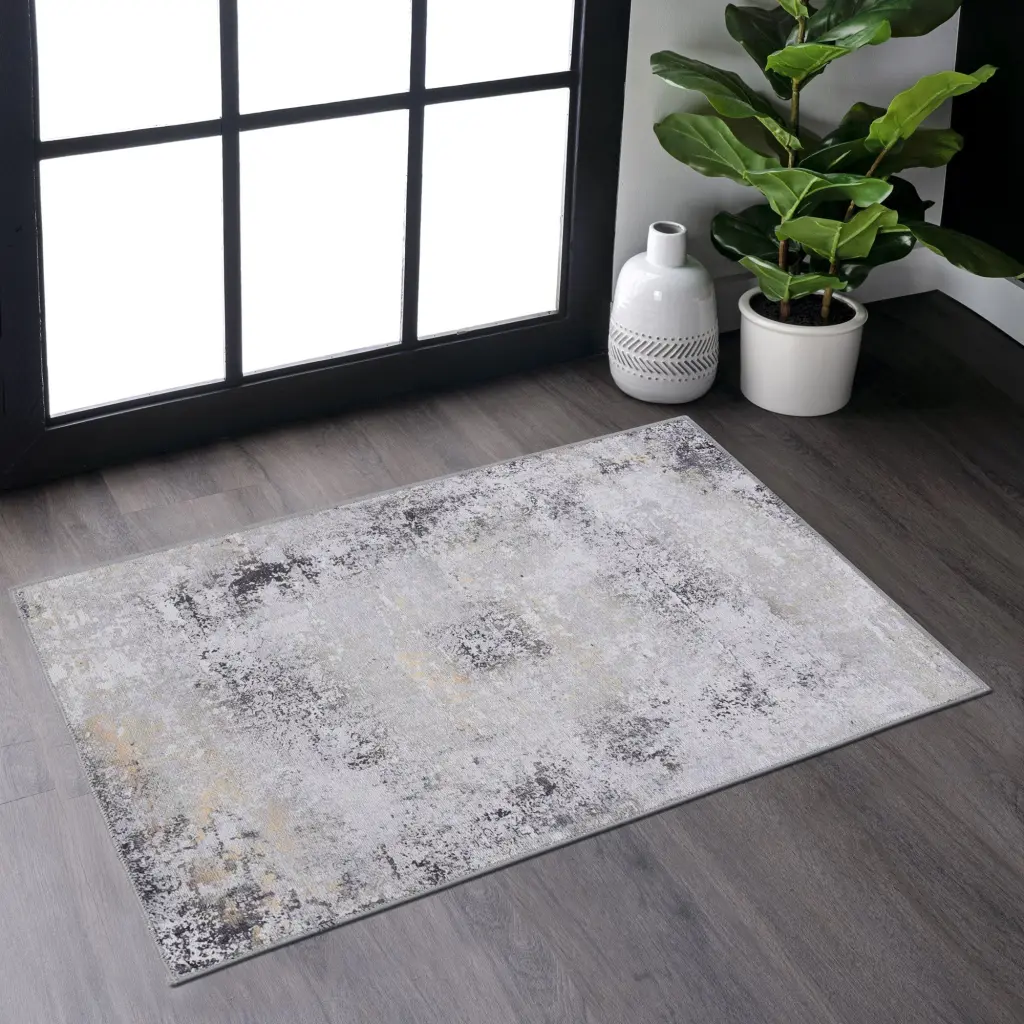 Naar 2X3 Machine Washable Area Rugs Low Pile Non Slip Non Shedding naar rug