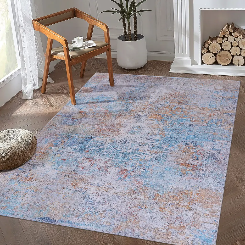Naar Area Rug 3x5 Washable Low Pile Non Slip Non Shedding naar rug