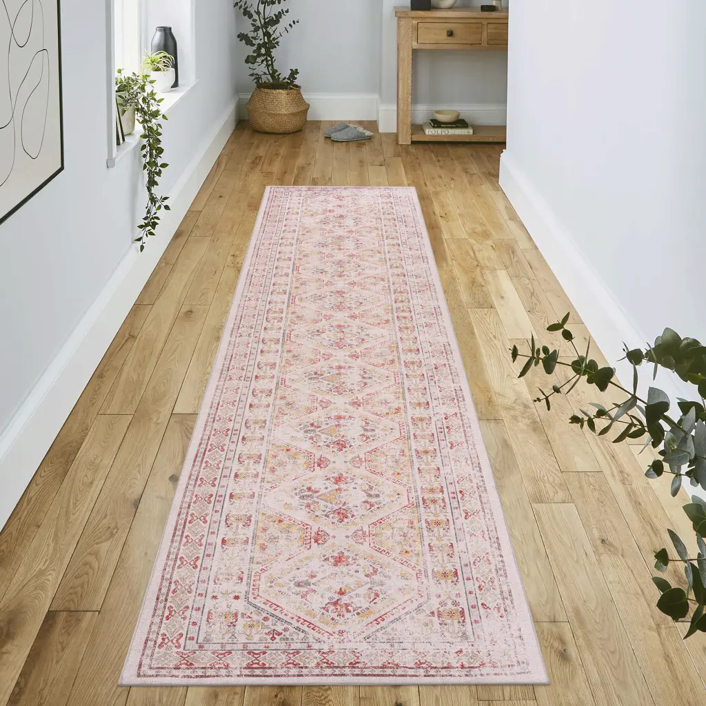 Naar Beige Washable Area Rug Low Pile Non Slip Non Shedding naar rug
