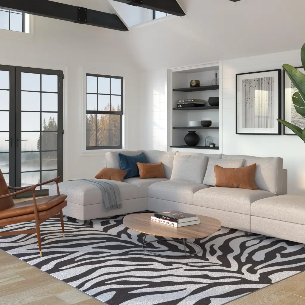 Tabora Brown And Gray Viscose Area Rug 5X8 Brown Viscose Living Room Rug napa valley weavers