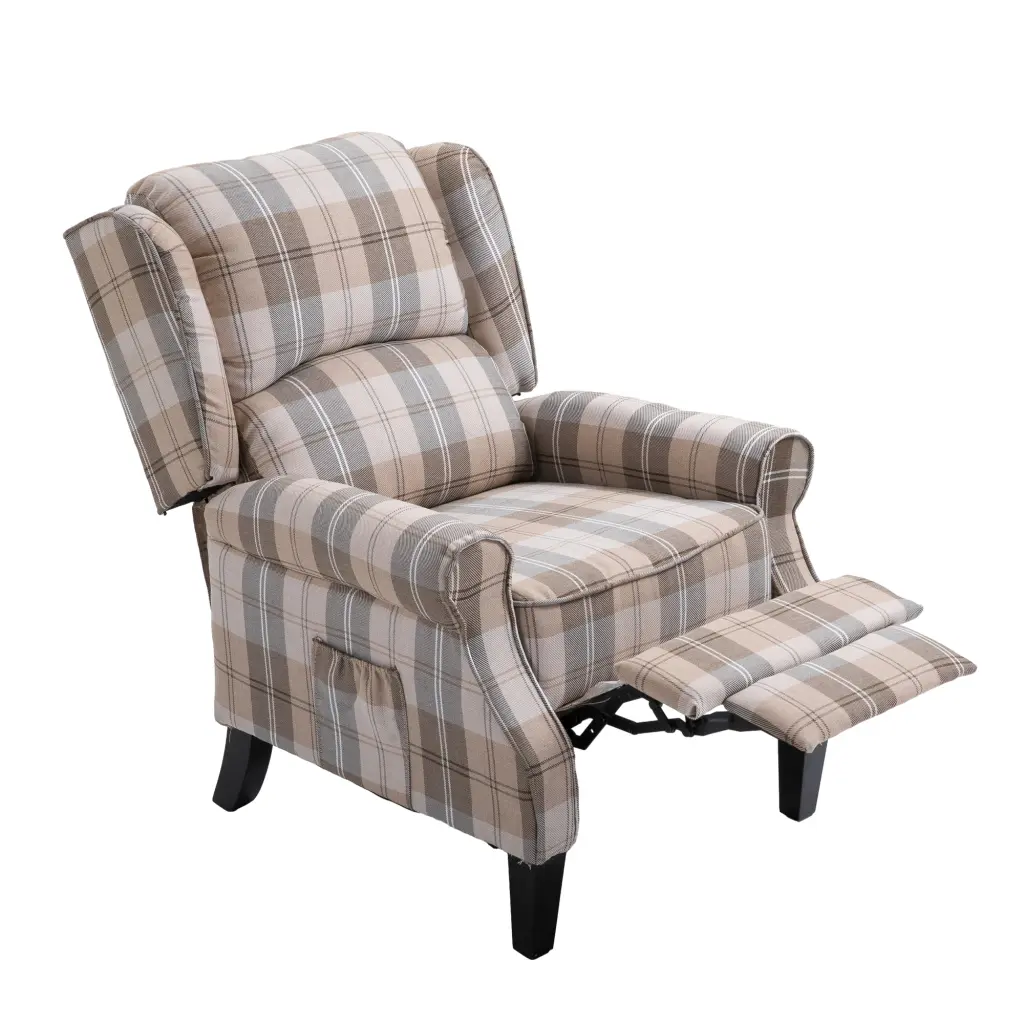 Vintage Armchair Sofa - Cozy Upholstered Leisure Chair Recliner Function hortus oasis