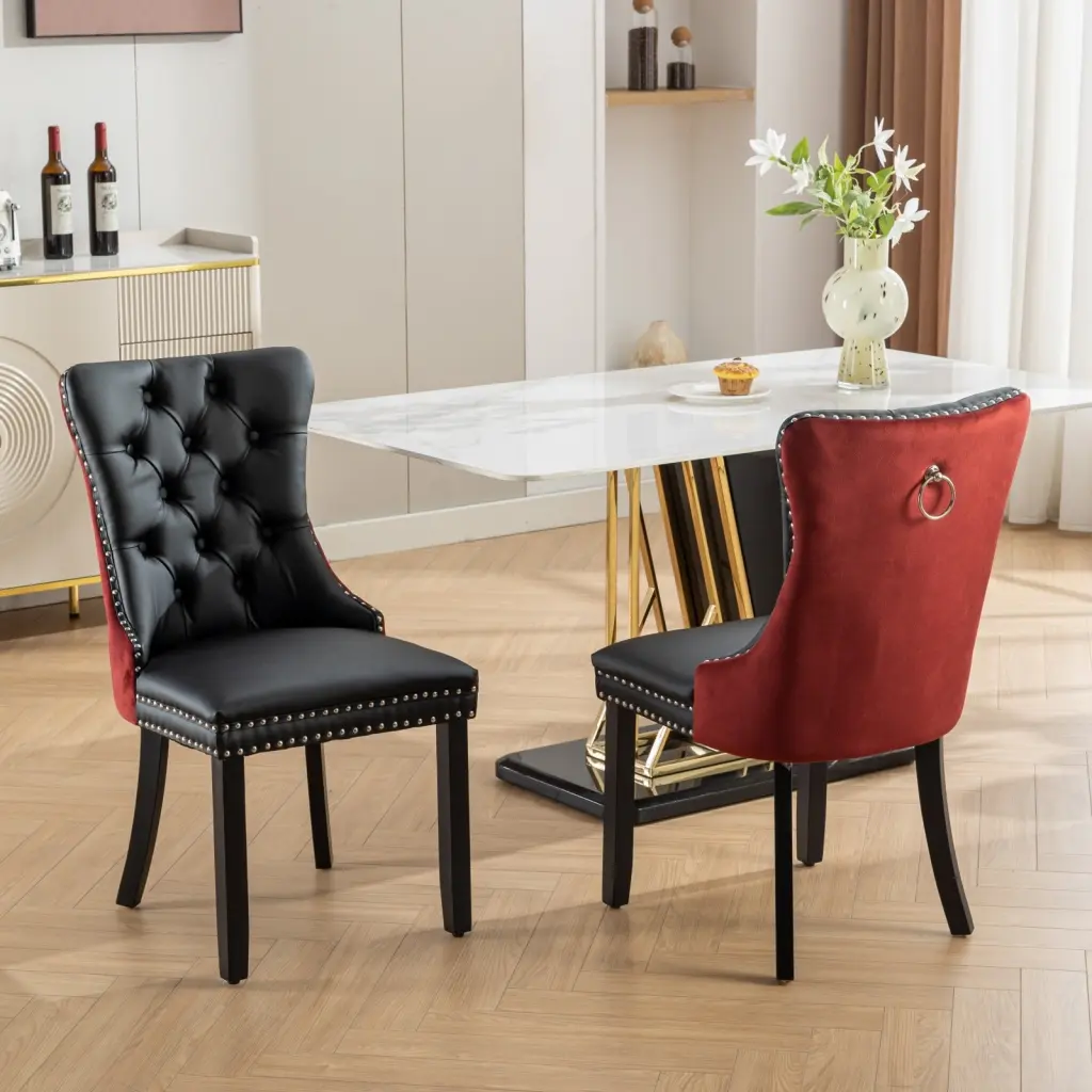 Nikki Gatherion Modern High End Tufted Solid Wood Contemporary PU Armchair a-a furniture